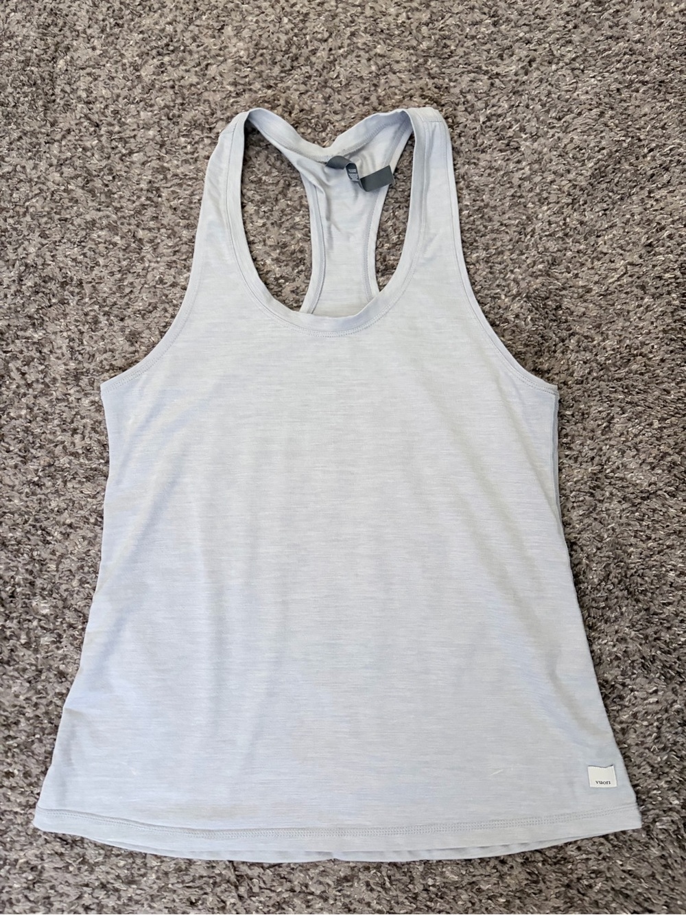 Vuori Light Gray Racerback Tank - Soft Scoop Neck